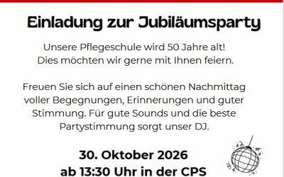 Einladung zur Jubiläumsparty